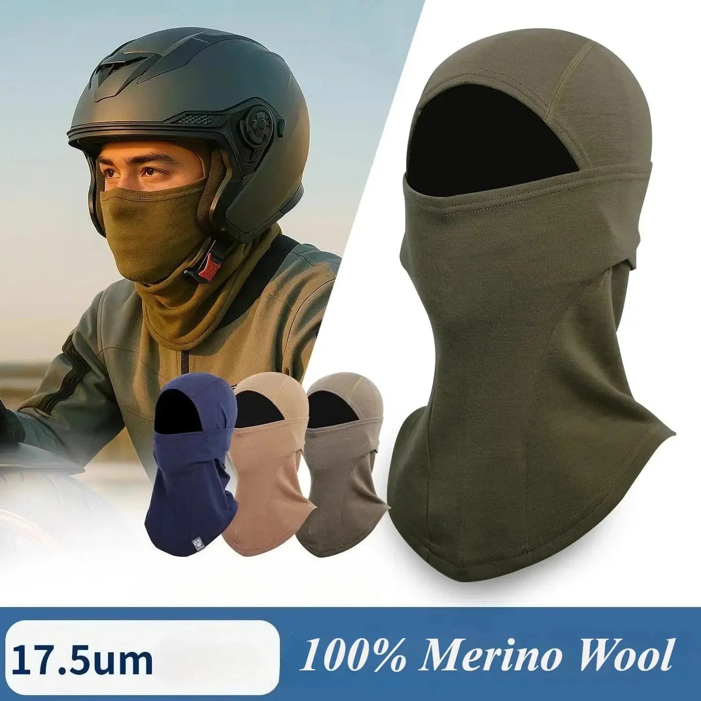Sturmhaube Merinowolle